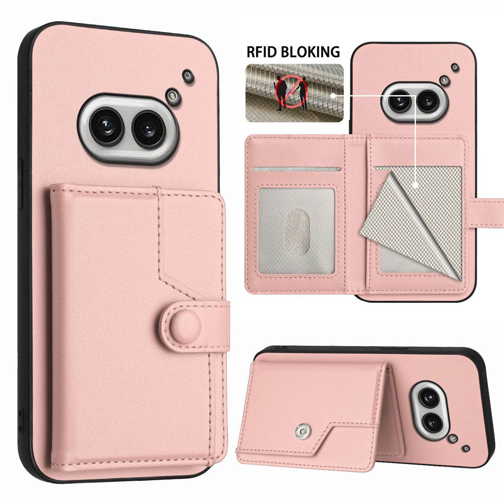 Nothing Phone (2a) Wallet-Handyhülle – RFID-Blockierend, mit Kartenhalter & Ständer, aus TPU & PU-Leder