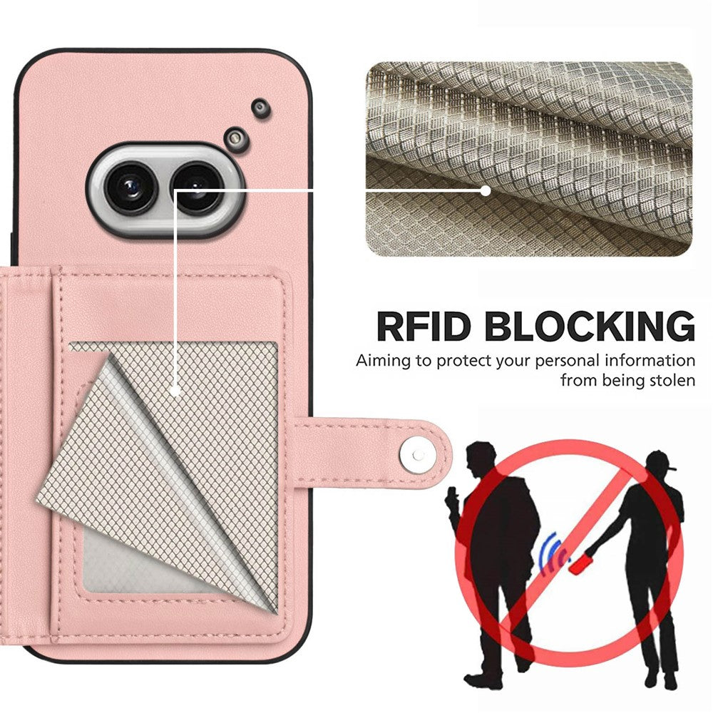 Nothing Phone (2a) Wallet-Handyhülle – RFID-Blockierend, mit Kartenhalter & Ständer, aus TPU & PU-Leder