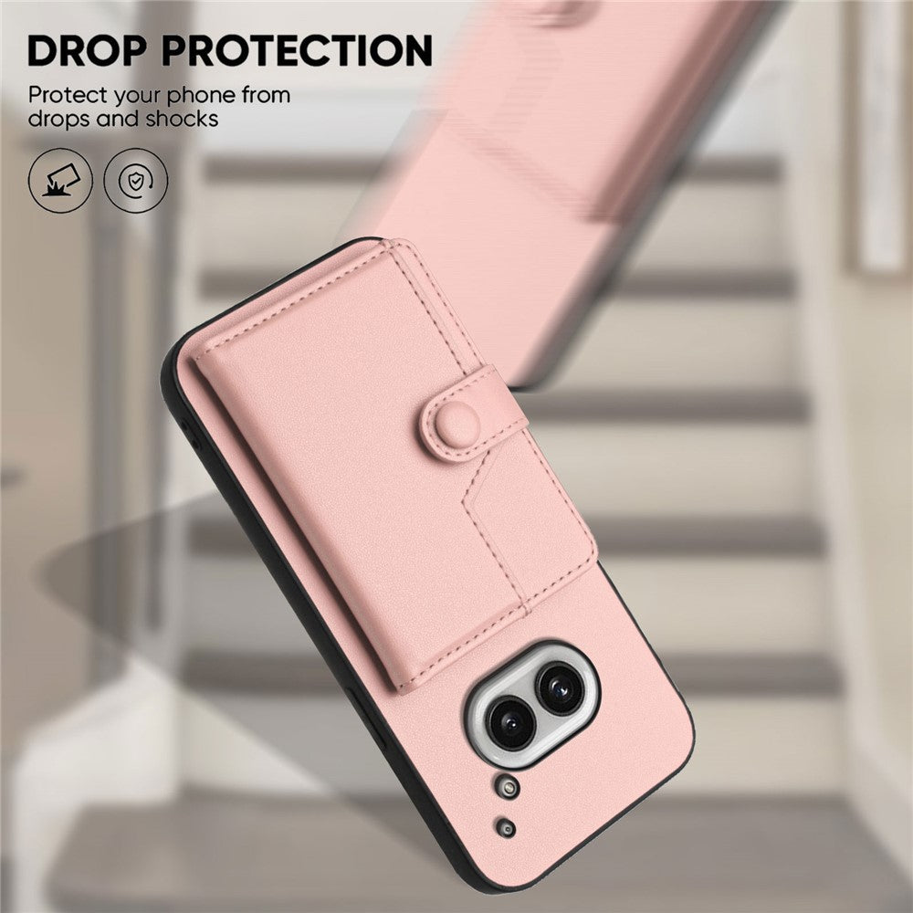 Nothing Phone (2a) Wallet-Handyhülle – RFID-Blockierend, mit Kartenhalter & Ständer, aus TPU & PU-Leder