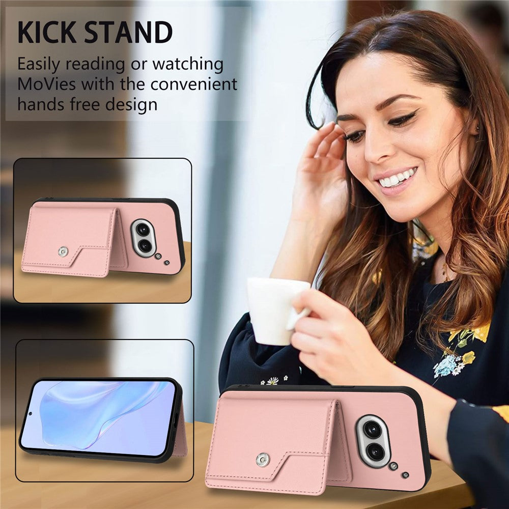 Nothing Phone (2a) Wallet-Handyhülle – RFID-Blockierend, mit Kartenhalter & Ständer, aus TPU & PU-Leder