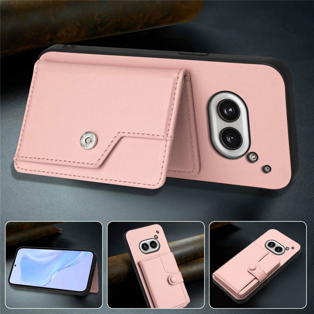 Nothing Phone (2a) Wallet-Handyhülle – RFID-Blockierend, mit Kartenhalter & Ständer, aus TPU & PU-Leder