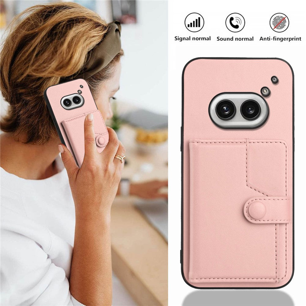 Nothing Phone (2a) Wallet-Handyhülle – RFID-Blockierend, mit Kartenhalter & Ständer, aus TPU & PU-Leder