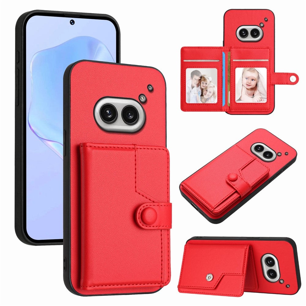 Nothing Phone (2a) Wallet-Handyhülle – RFID-Blockierend, mit Kartenhalter & Ständer, aus TPU & PU-Leder