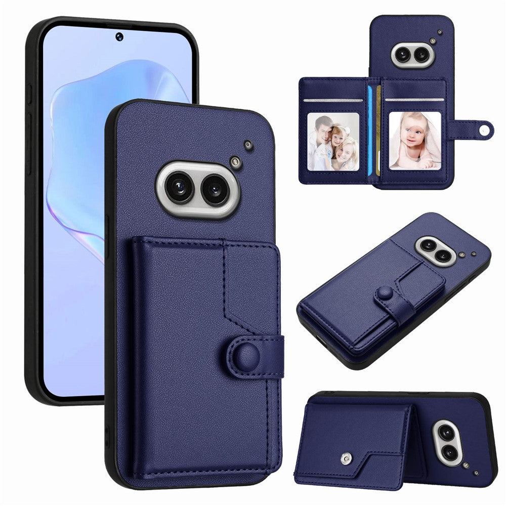 Nothing Phone (2a) Wallet-Handyhülle – RFID-Blockierend, mit Kartenhalter & Ständer, aus TPU & PU-Leder