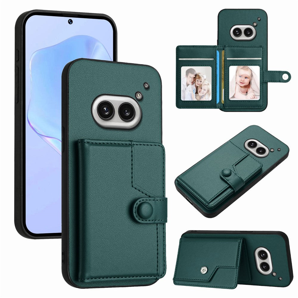Nothing Phone (2a) Wallet-Handyhülle – RFID-Blockierend, mit Kartenhalter & Ständer, aus TPU & PU-Leder