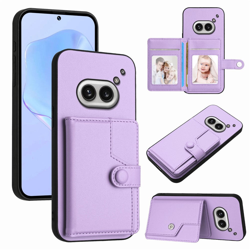 Nothing Phone (2a) Wallet-Handyhülle – RFID-Blockierend, mit Kartenhalter & Ständer, aus TPU & PU-Leder