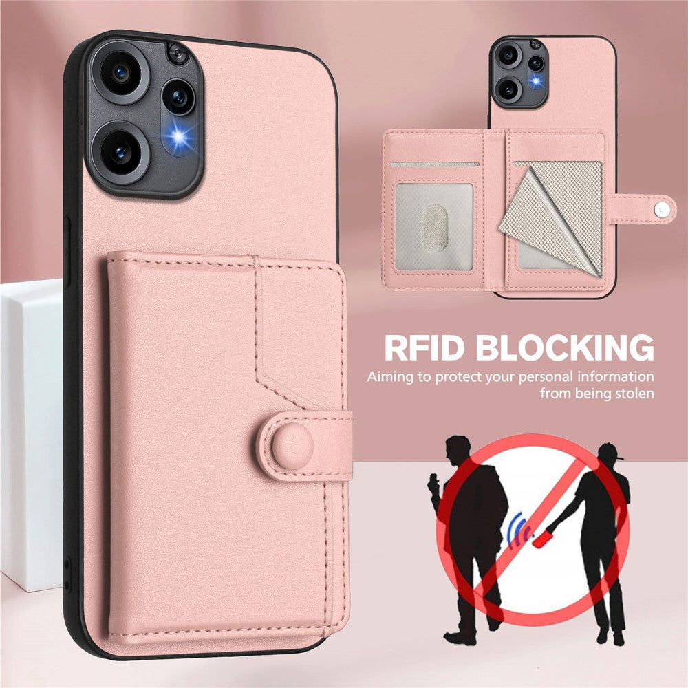 Nothing CMF Phone 2 Pro Wallet-Handyhülle – RFID-Blockierend, mit Kartenhalter & Ständer, aus TPU & PU-Leder