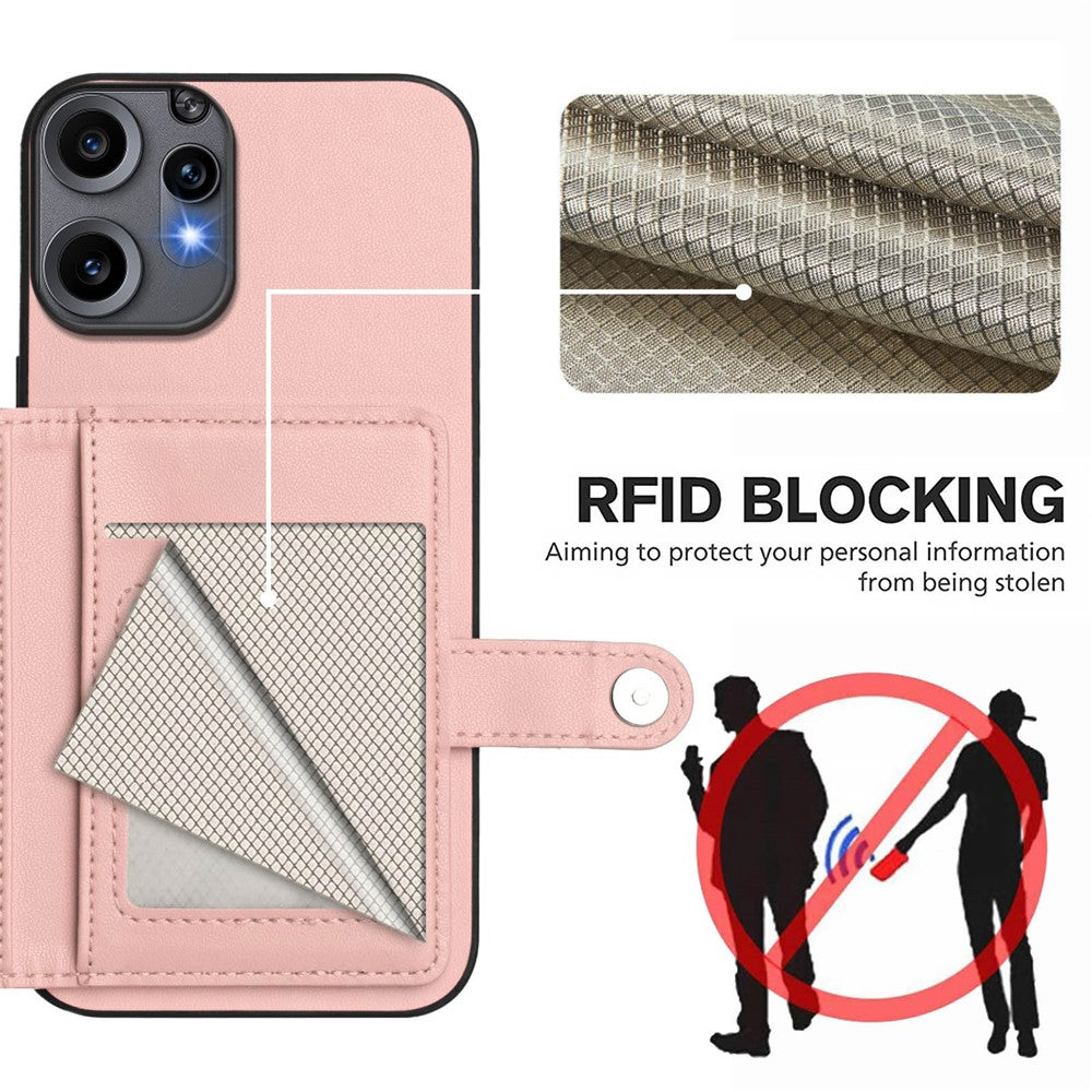 Nothing CMF Phone 2 Pro Wallet-Handyhülle – RFID-Blockierend, mit Kartenhalter & Ständer, aus TPU & PU-Leder
