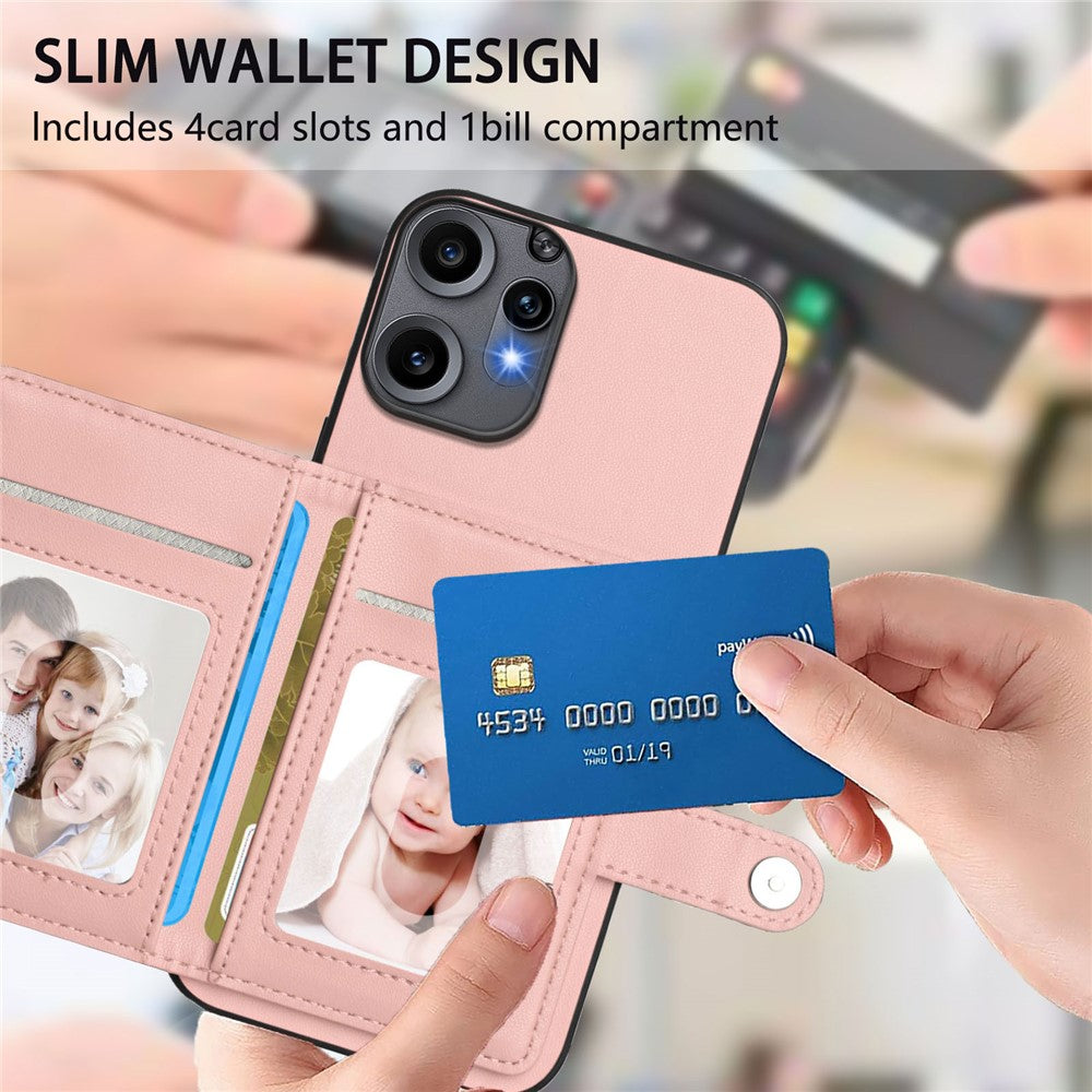 Nothing CMF Phone 2 Pro Wallet-Handyhülle – RFID-Blockierend, mit Kartenhalter & Ständer, aus TPU & PU-Leder