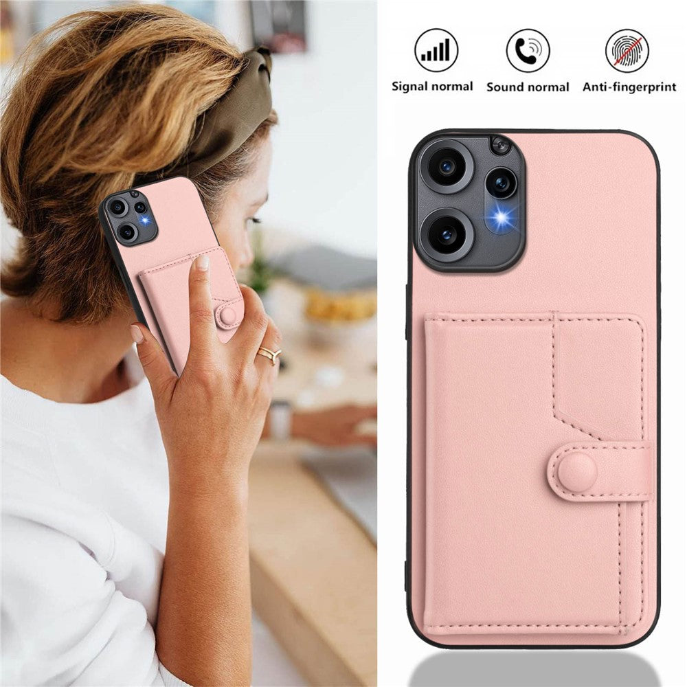 Nothing CMF Phone 2 Pro Wallet-Handyhülle – RFID-Blockierend, mit Kartenhalter & Ständer, aus TPU & PU-Leder