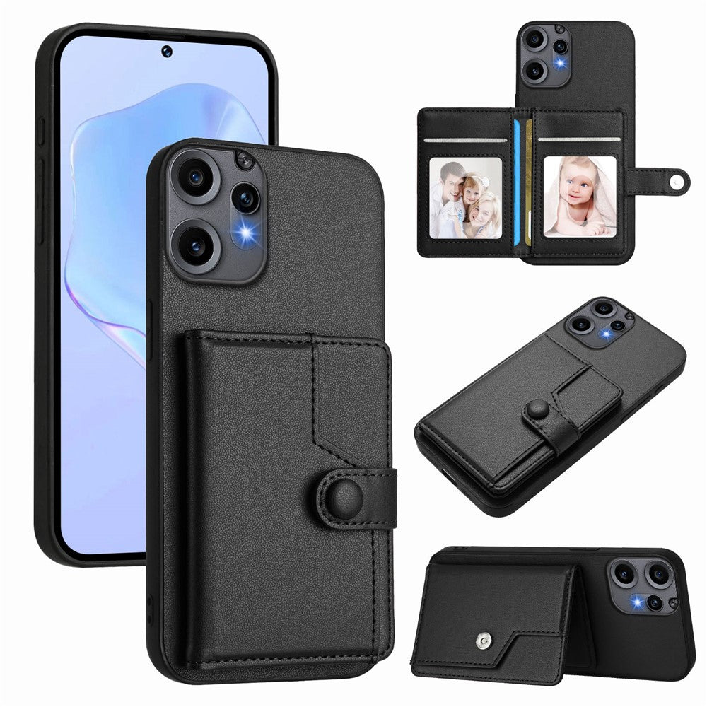 Nothing CMF Phone 2 Pro Wallet-Handyhülle – RFID-Blockierend, mit Kartenhalter & Ständer, aus TPU & PU-Leder