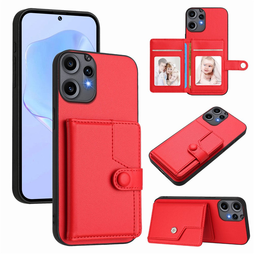 Nothing CMF Phone 2 Pro Wallet-Handyhülle – RFID-Blockierend, mit Kartenhalter & Ständer, aus TPU & PU-Leder