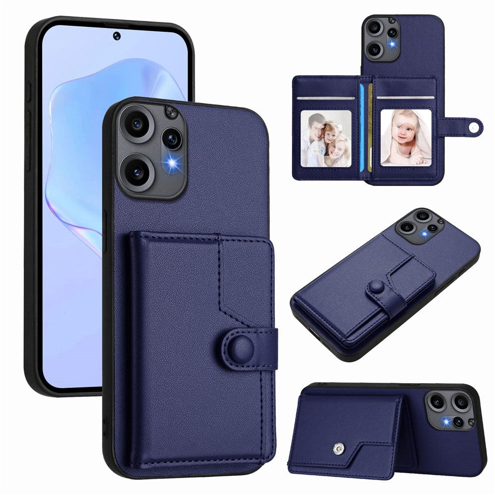 Nothing CMF Phone 2 Pro Wallet-Handyhülle – RFID-Blockierend, mit Kartenhalter & Ständer, aus TPU & PU-Leder