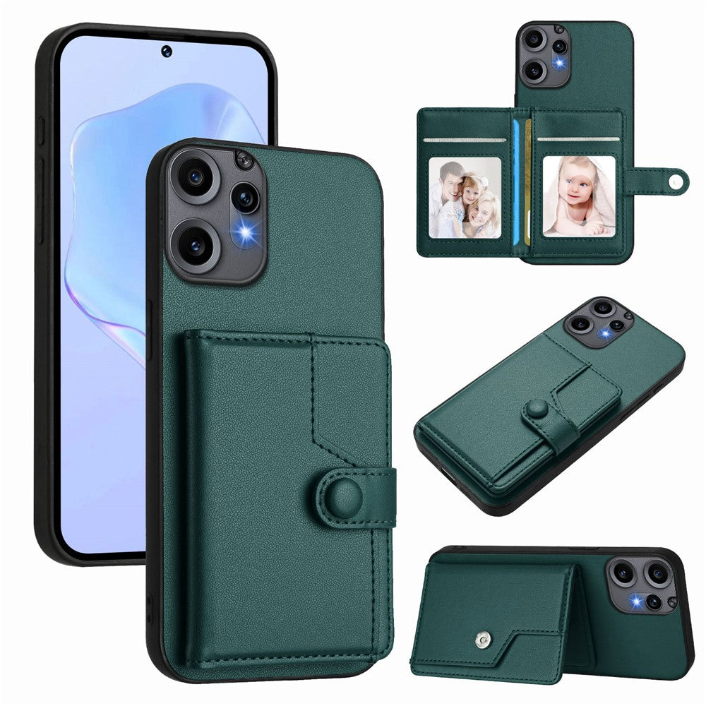 Nothing CMF Phone 2 Pro Wallet-Handyhülle – RFID-Blockierend, mit Kartenhalter & Ständer, aus TPU & PU-Leder