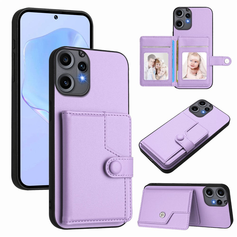 Nothing CMF Phone 2 Pro Wallet-Handyhülle – RFID-Blockierend, mit Kartenhalter & Ständer, aus TPU & PU-Leder