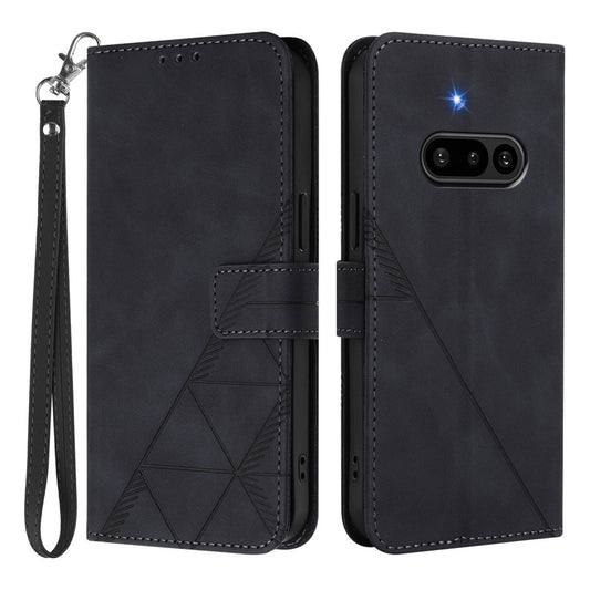 Nothing Phone (3a) Wallet-Handyhülle – Aus Leder, mit Handschlaufe, Brieftaschenständer