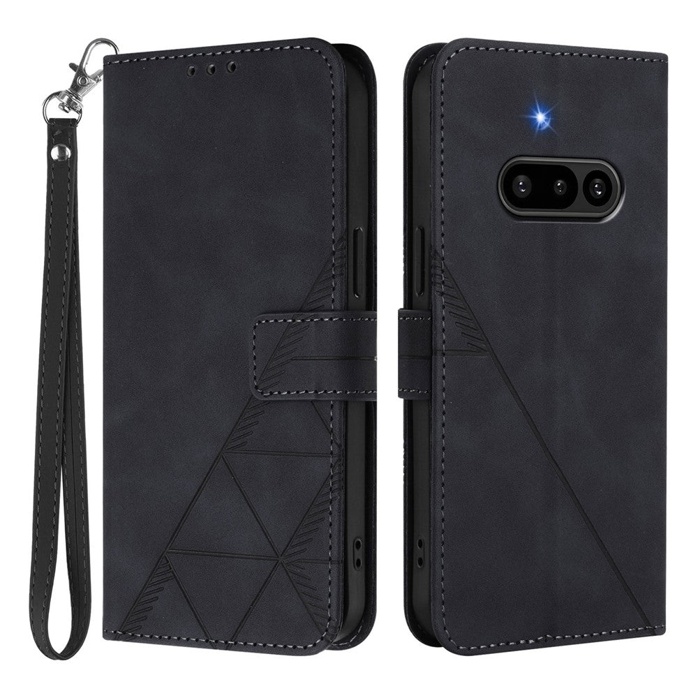 Nothing Phone (3a) Handyhülle – Aus Leder, mit Handschlaufe & Brieftaschenständer