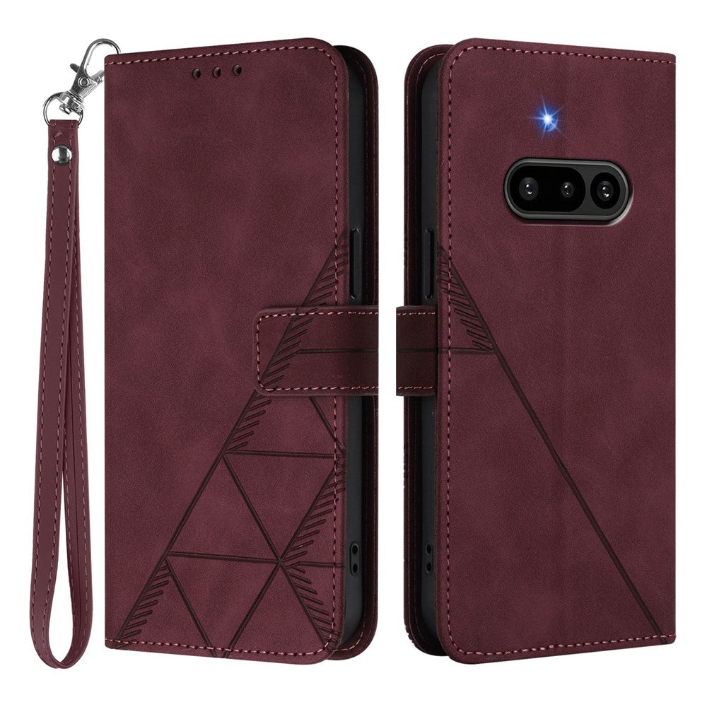 Nothing Phone (3a) Wallet-Handyhülle – Aus Leder, mit Handschlaufe, Brieftaschenständer