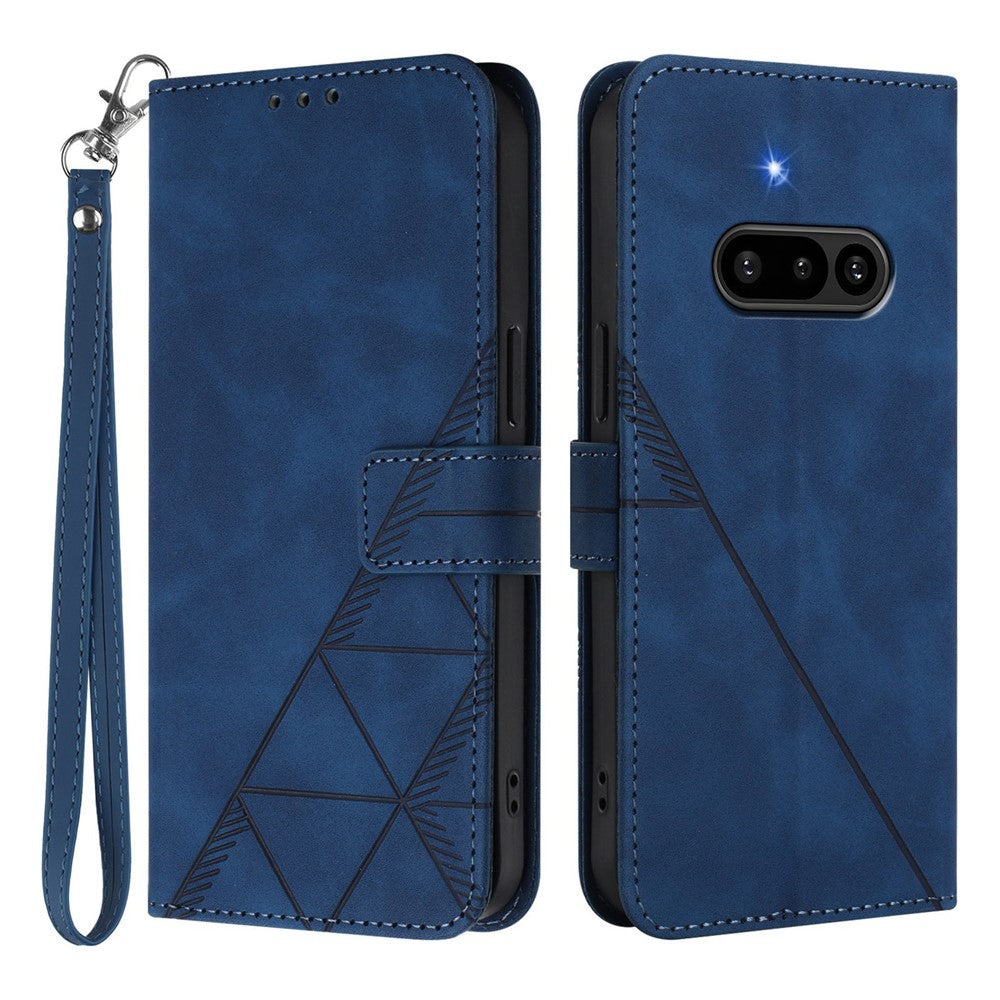 Nothing Phone (3a) Wallet-Handyhülle – Aus Leder, mit Handschlaufe, Brieftaschenständer