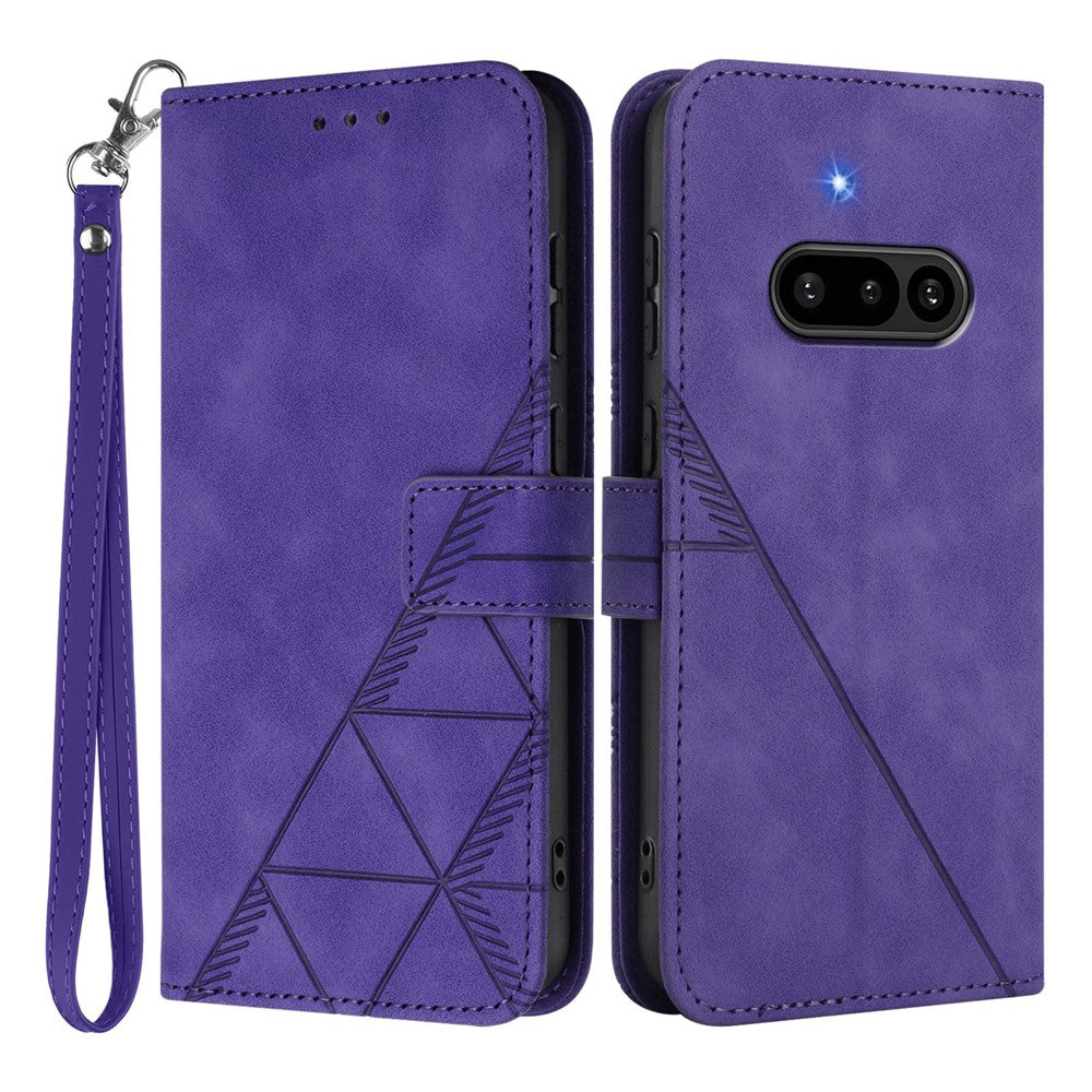 Nothing Phone (3a) Wallet-Handyhülle – Aus Leder, mit Handschlaufe, Brieftaschenständer