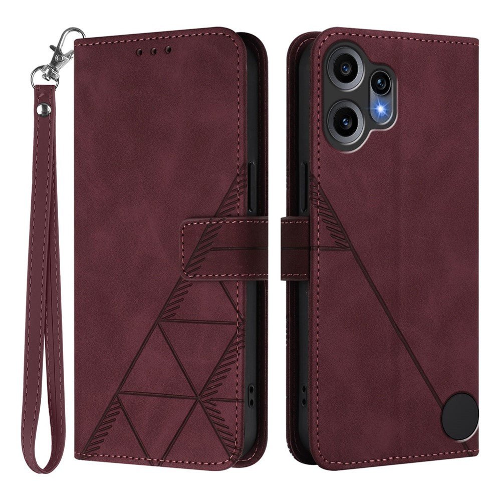 Nothing CMF Phone 2 Pro Wallet-Handyhülle – Aus Leder, mit Handschlaufe, Brieftaschenständer