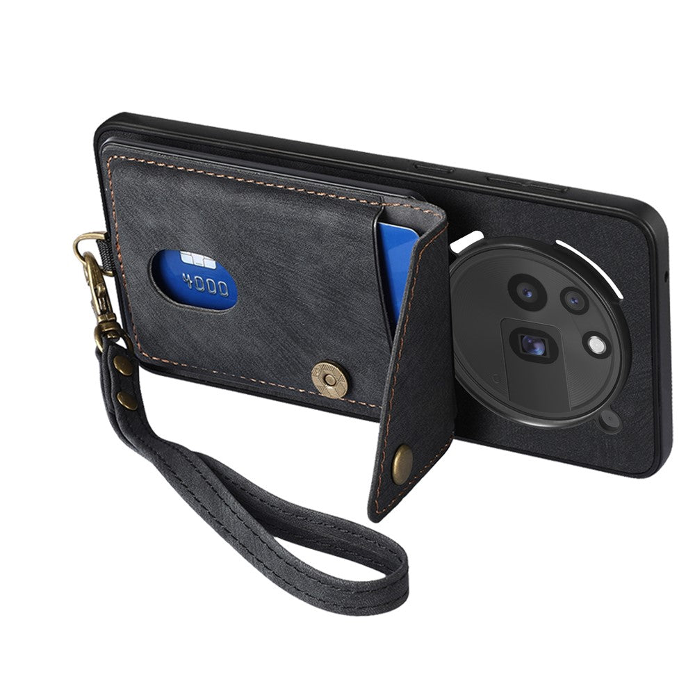 For Nothing Phone (3a) Pro Case with Card Holder Kickstand Leather Phone Back Cover