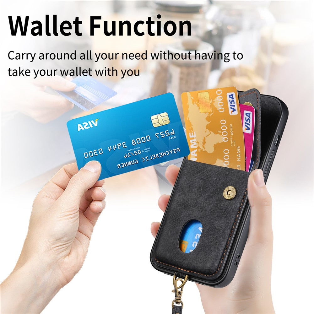For Nothing Phone (3a) Pro Case with Card Holder Kickstand Leather Phone Back Cover