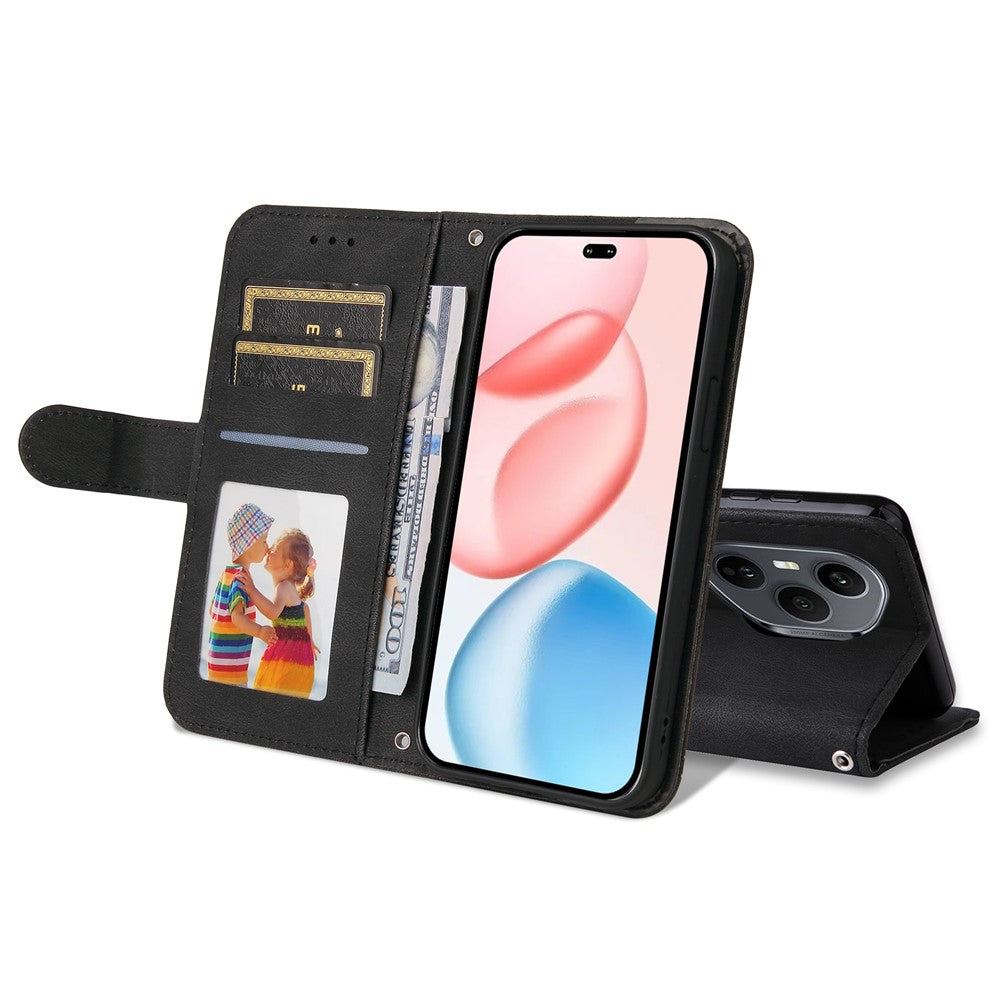 For Honor 400 Pro 5G (Global) Leather Wallet Cases Skin Touch Phone Cover Stand with Strap
