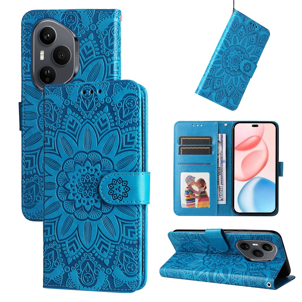 For Honor 400 Pro 5G (Global) Case Sunflower Imprint Leather Wallet Phone Cover