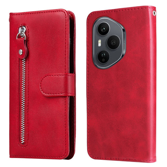 Honor 400 Pro 5G (Global) Handyhülle – PU-Lederhüllen mit Reißverschlusstasche, Brieftasche, , Ständer