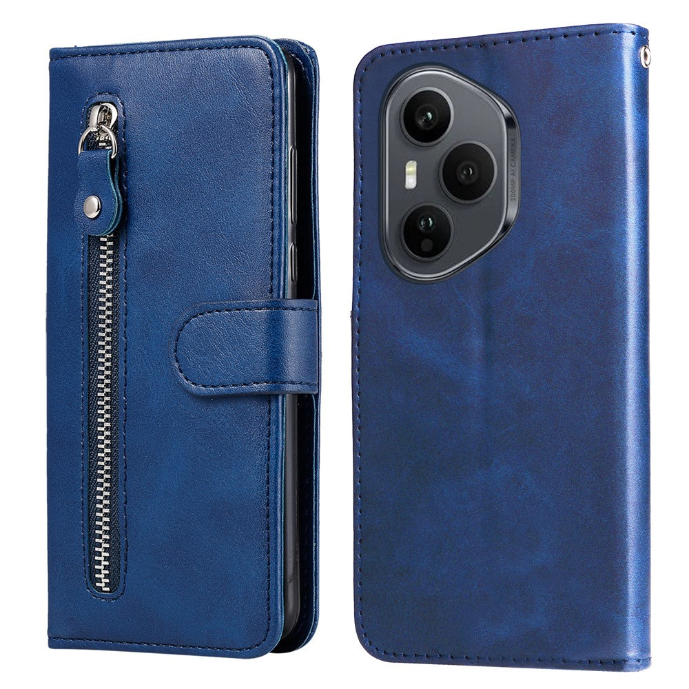 For Honor 400 Pro 5G (Global) PU Leather Cases with Zipper Pocket Wallet Phone Cover Stand