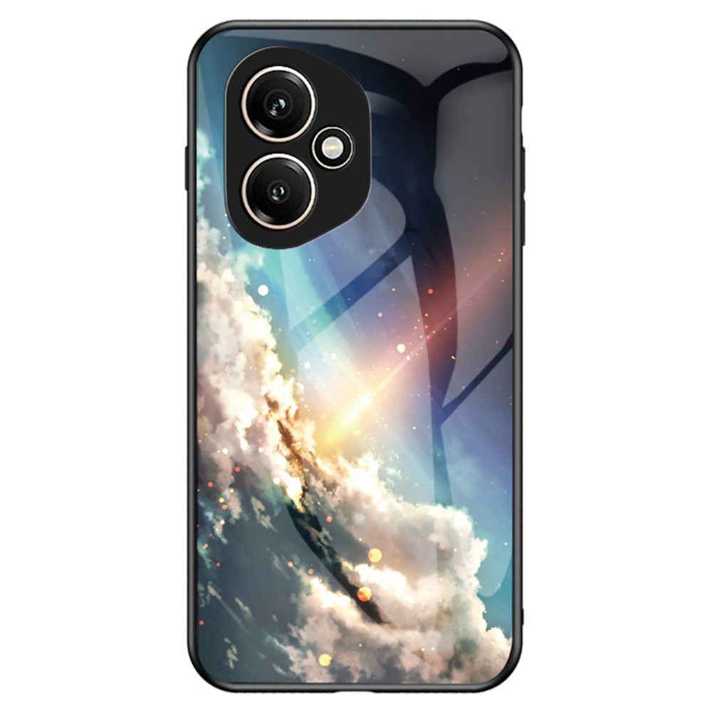 For Honor 400 5G (Global) Case Starry Sky Pattern Tempered Glass Phone Cover