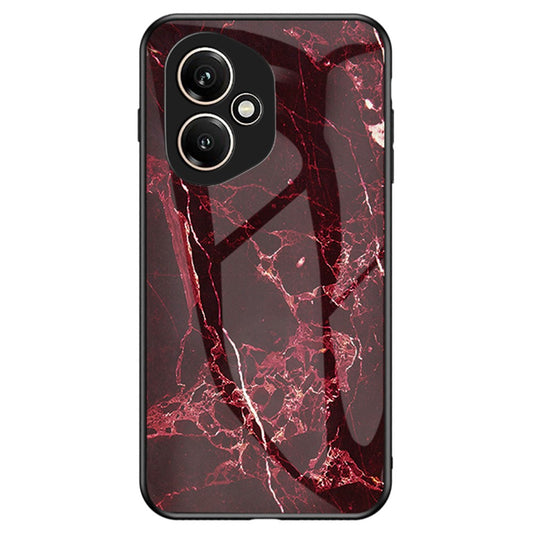 Honor 400 5G (Global) Handyhülle – Gehäuse Marmormuster aus gehärtetem Glas + PC + TPU