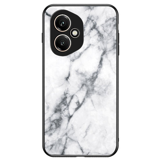 Honor 400 5G (Global) Handyhülle – Gehäuse Marmormuster aus gehärtetem Glas + PC + TPU