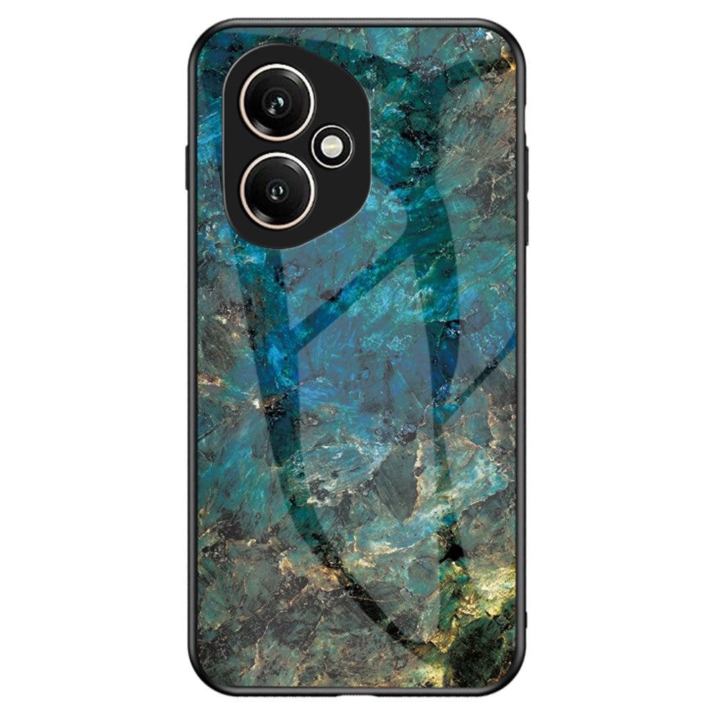 For Honor 400 5G (Global) Case Marble Pattern Tempered Glass + PC + TPU Protective Phone Cover