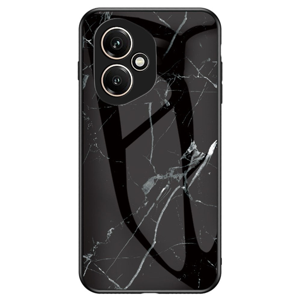 For Honor 400 5G (Global) Case Marble Pattern Tempered Glass + PC + TPU Protective Phone Cover