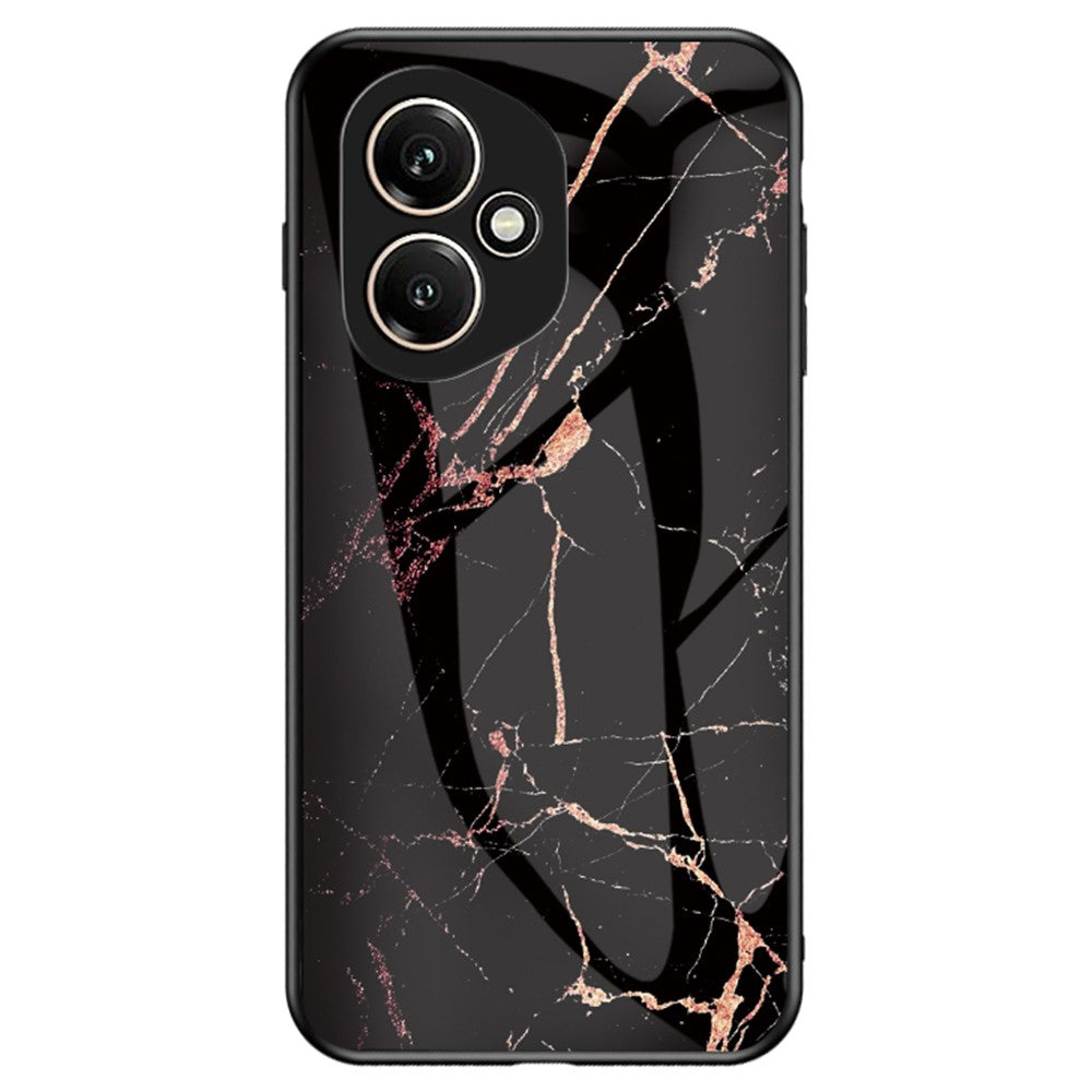 For Honor 400 5G (Global) Case Marble Pattern Tempered Glass + PC + TPU Protective Phone Cover