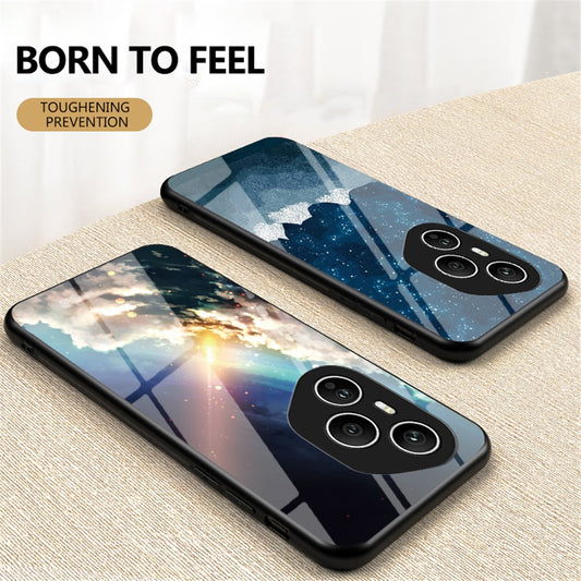 Honor 400 Pro 5G (Global) Handyhülle – Sternenhimmel-Muster aus gehärtetem Glas