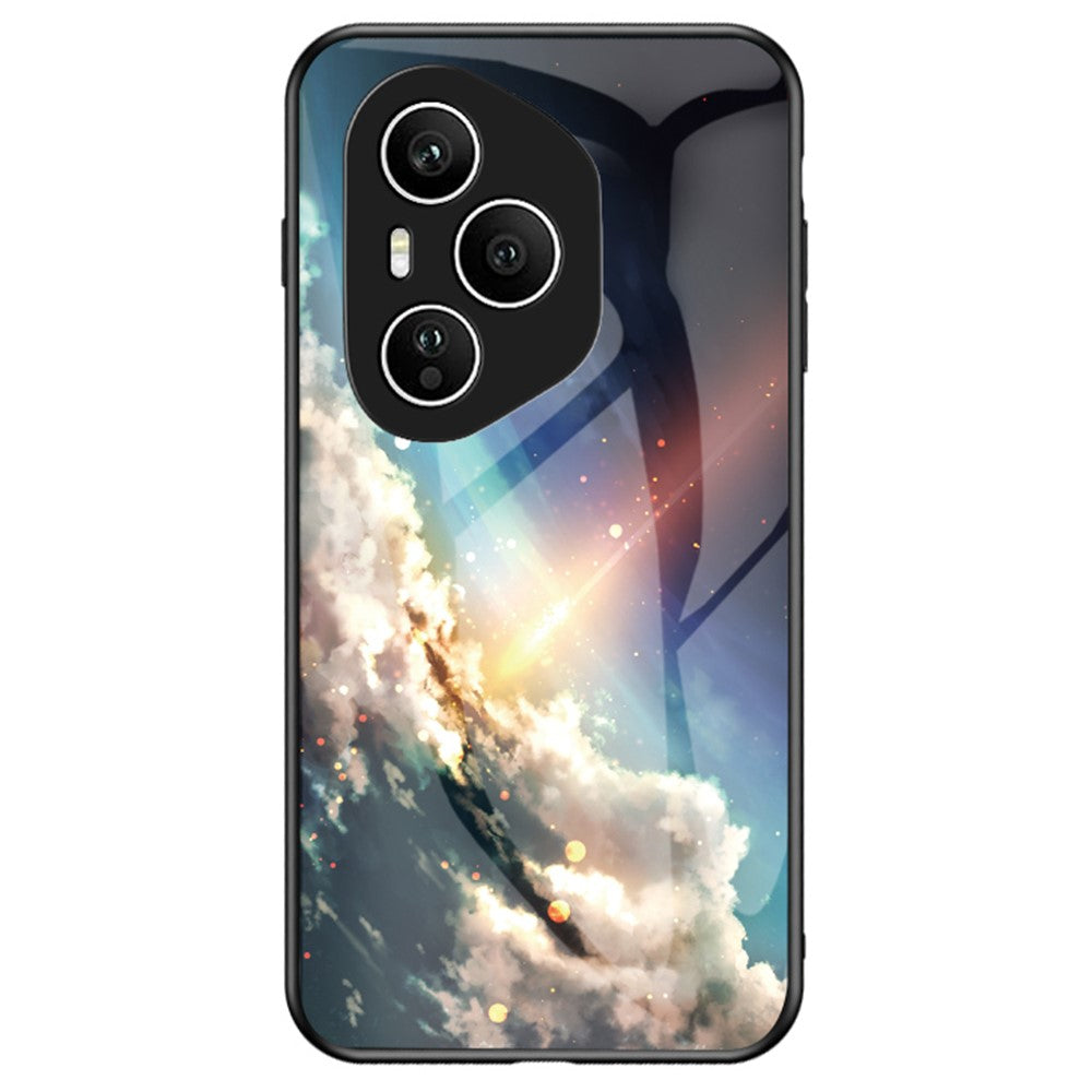 For Honor 400 Pro 5G (Global) Case Starry Sky Pattern Tempered Glass Phone Cover