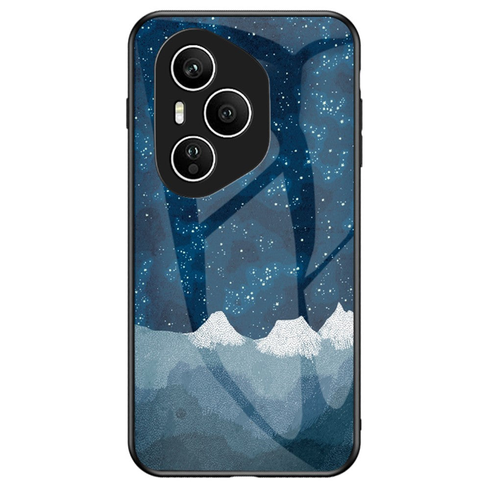 For Honor 400 Pro 5G (Global) Case Starry Sky Pattern Tempered Glass Phone Cover