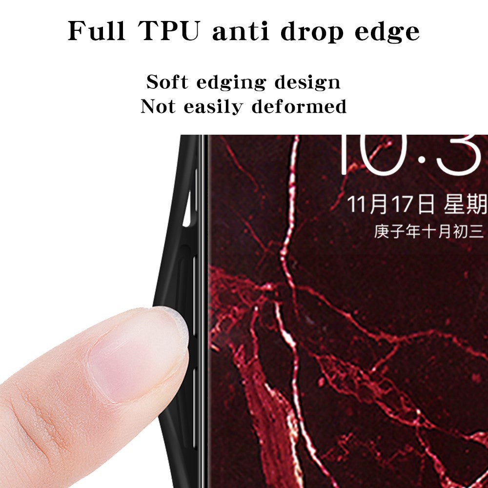 For Honor 400 Pro 5G (Global) Case Marble Pattern Tempered Glass + PC + TPU Protective Phone Cover