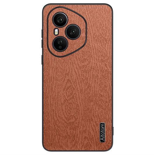 Honor 400 Pro 5G (Global) Handyhülle – Aus lederbeschichtetem PC+TPU, mit Holzmaserung