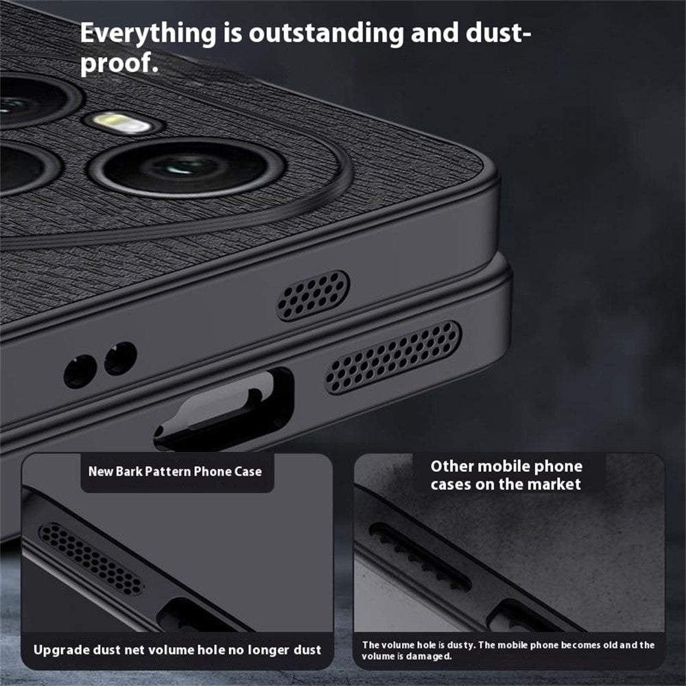 Honor 400 Pro 5G (Global) Handyhülle – Aus lederbeschichtetem PC+TPU, mit Holzmaserung