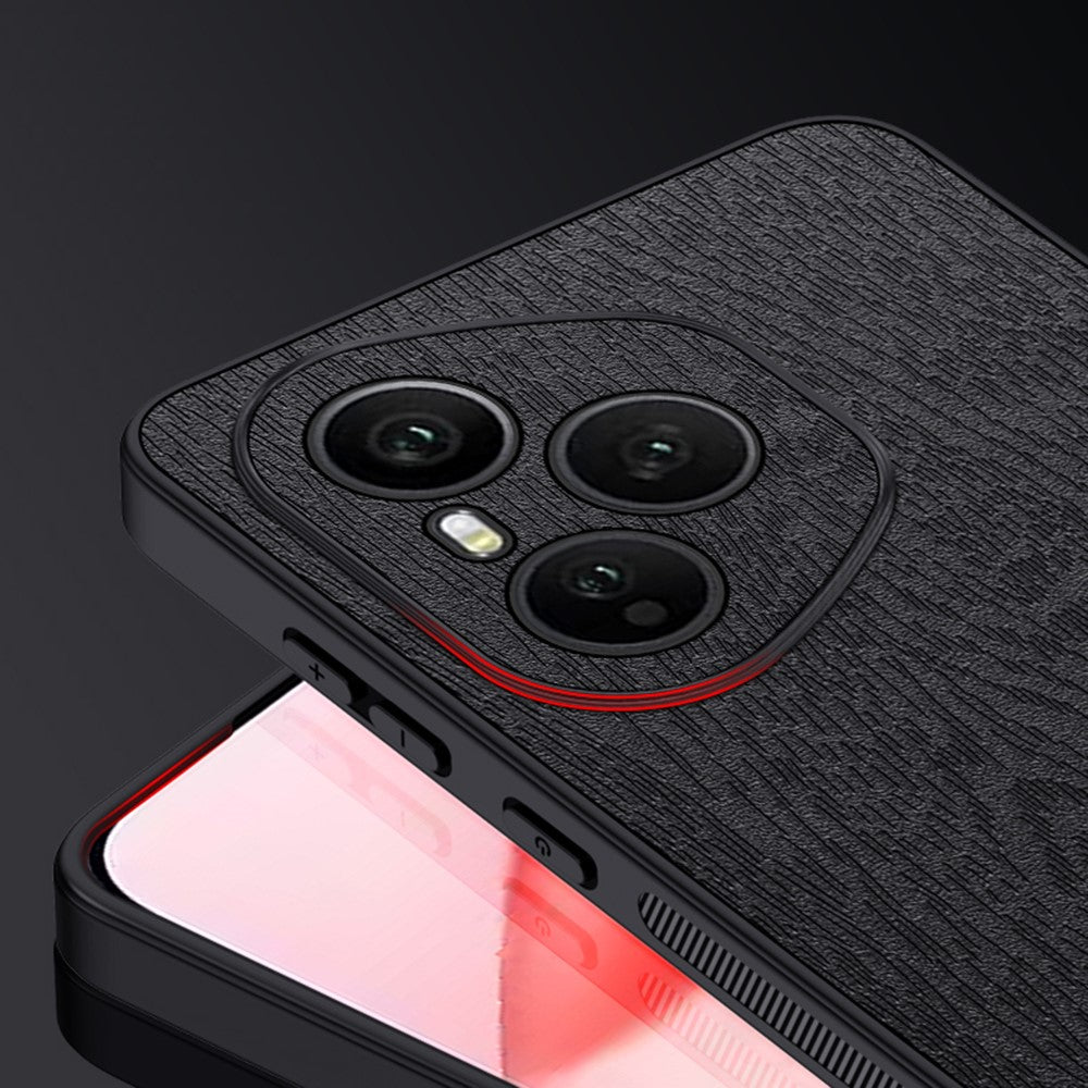 Honor 400 Pro 5G (Global) Handyhülle – Aus lederbeschichtetem PC+TPU, mit Holzmaserung