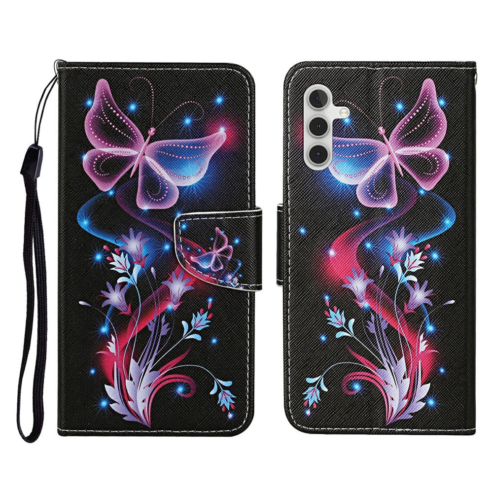 Galaxy A56 5G Wallet-Hülle – Musterdruck, mit Ständer & Riemen