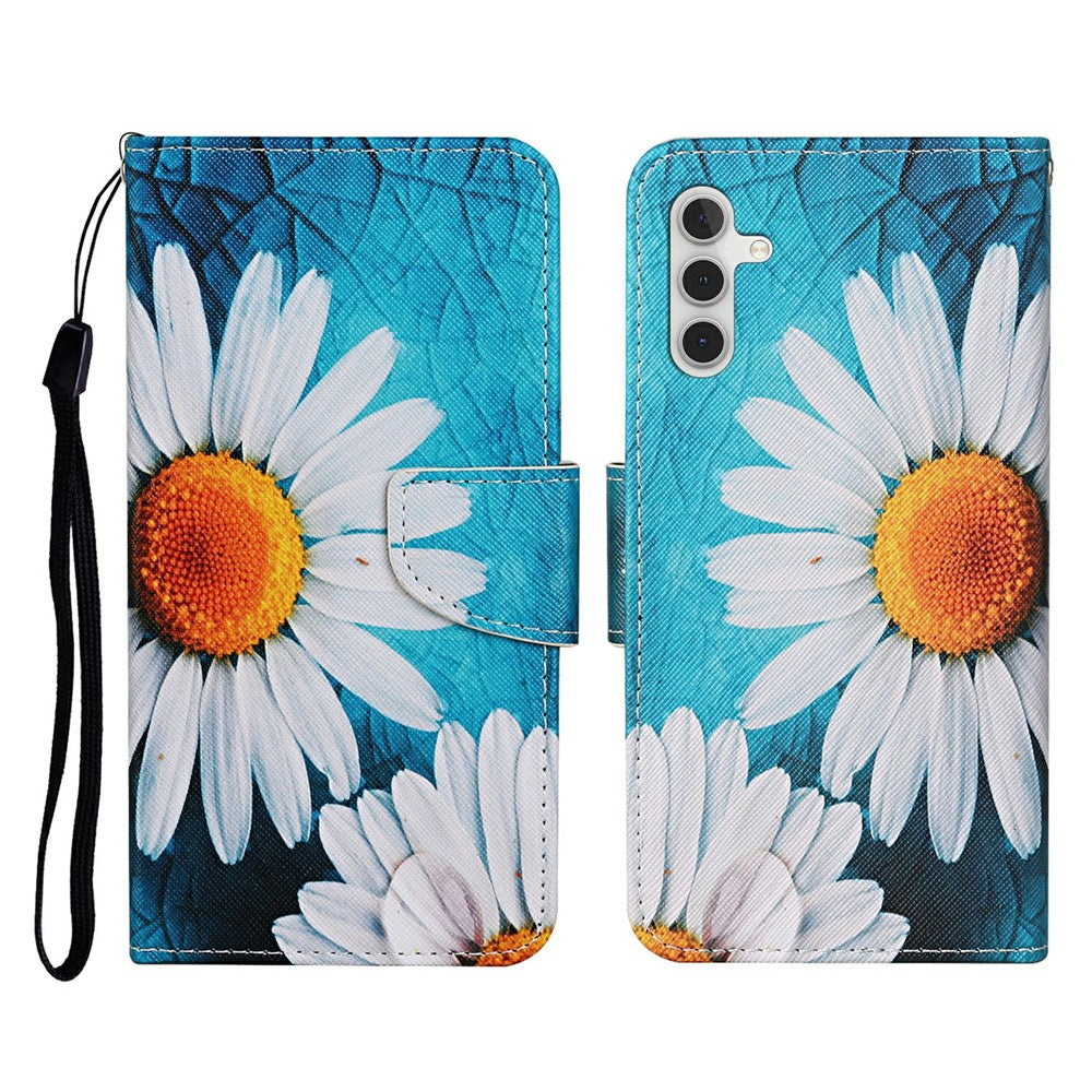 Galaxy A56 5G Wallet-Hülle – Musterdruck, mit Ständer & Riemen