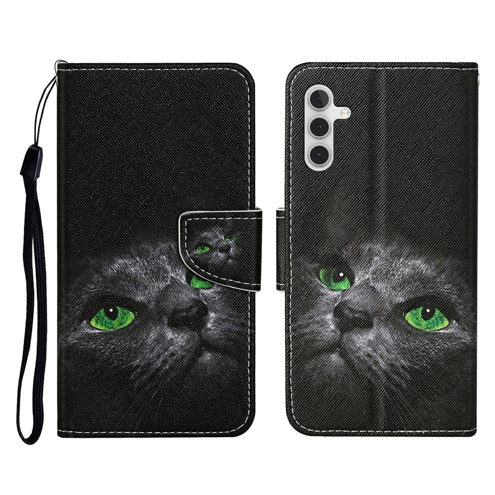 Galaxy A56 5G Wallet-Hülle – Musterdruck, mit Ständer & Riemen