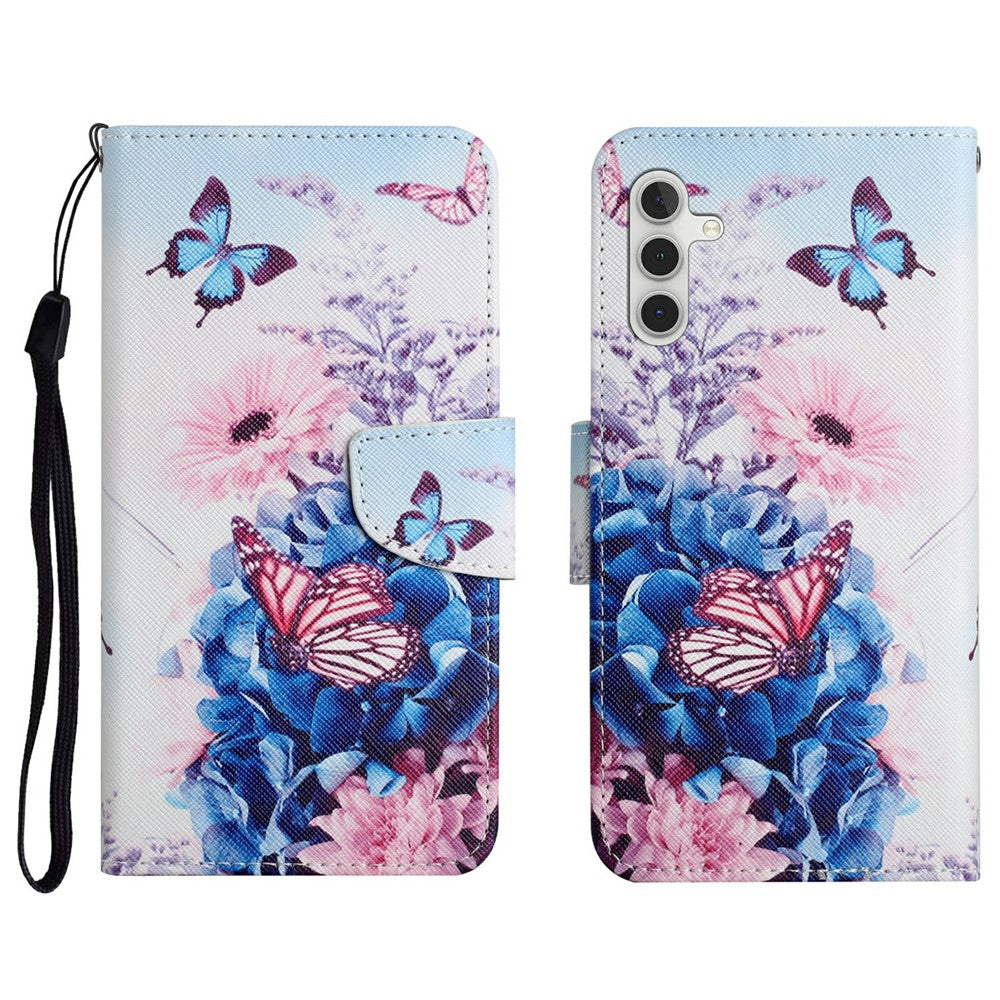 Galaxy A56 5G Wallet-Hülle – Musterdruck, mit Ständer & Riemen