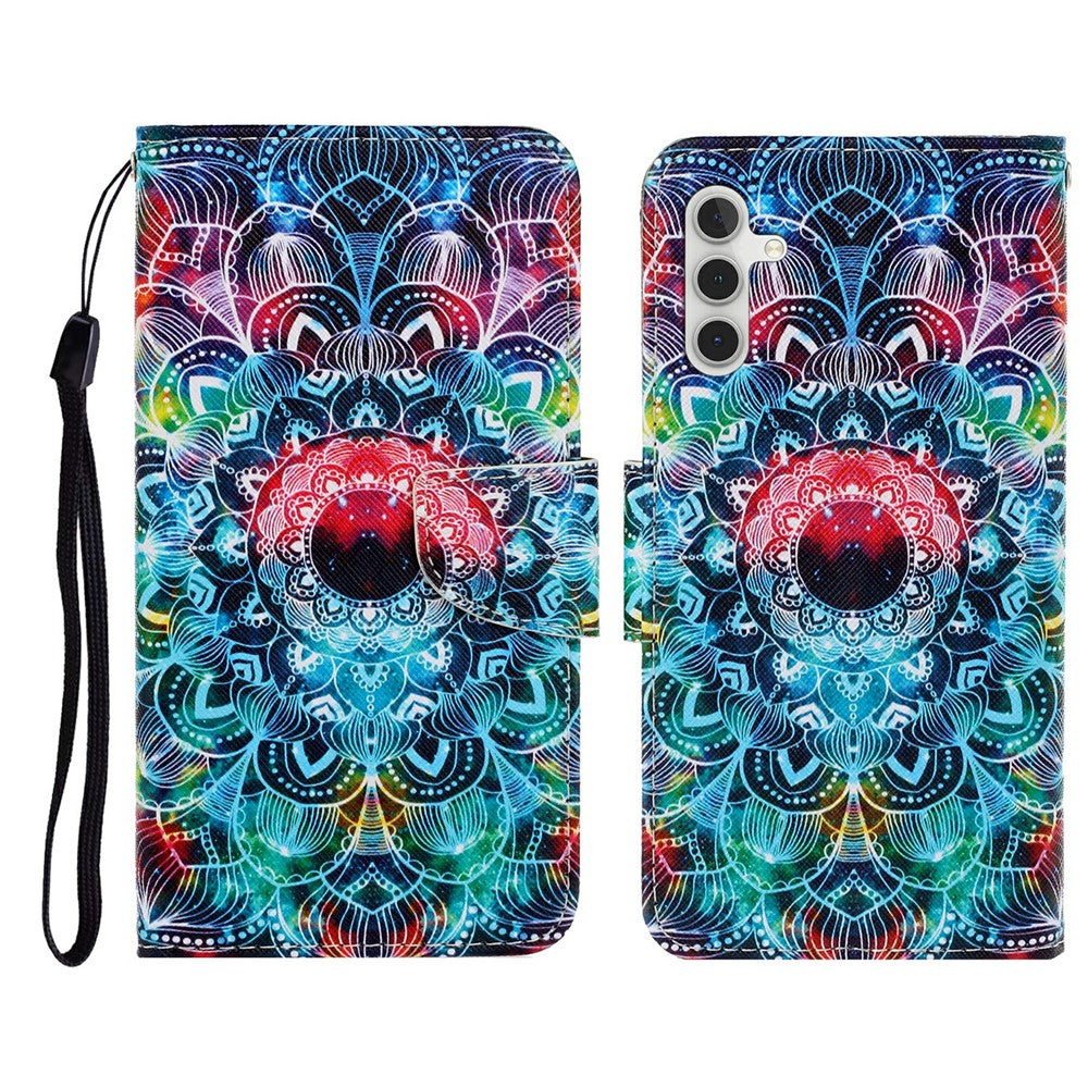 Galaxy A56 5G Wallet-Hülle – Musterdruck, mit Ständer & Riemen