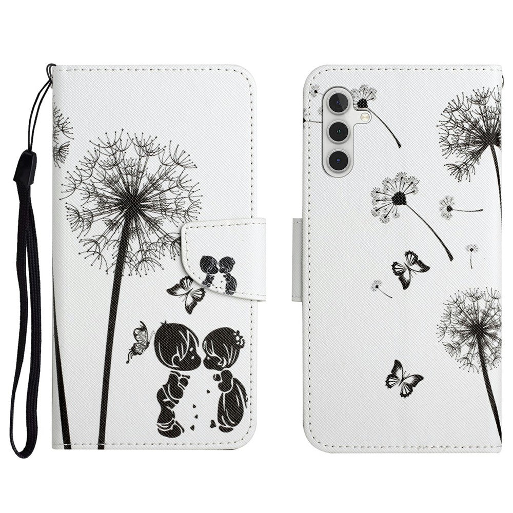 Galaxy A56 5G Wallet-Hülle – Musterdruck, mit Ständer & Riemen